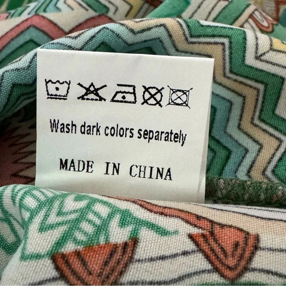 Amazon XXL 2X Shirt Top Yellow Green Paisley Cap Short Sleeve Round Neck Women - Picture 6 of 6